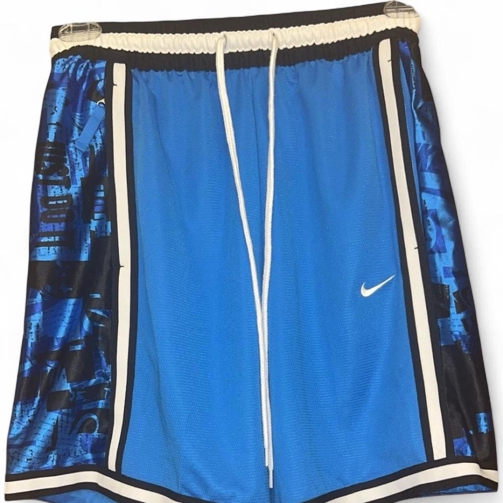 Nike Dri-FIT Basketball Shorts Blue Black Graphic Men’s Small NWT $58